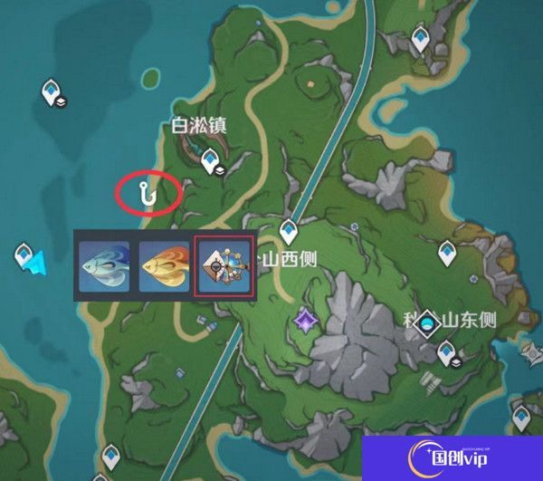 《原神》灰河渡手钓鱼地点分布图灰河渡手精炼材料钓鱼点位攻略4