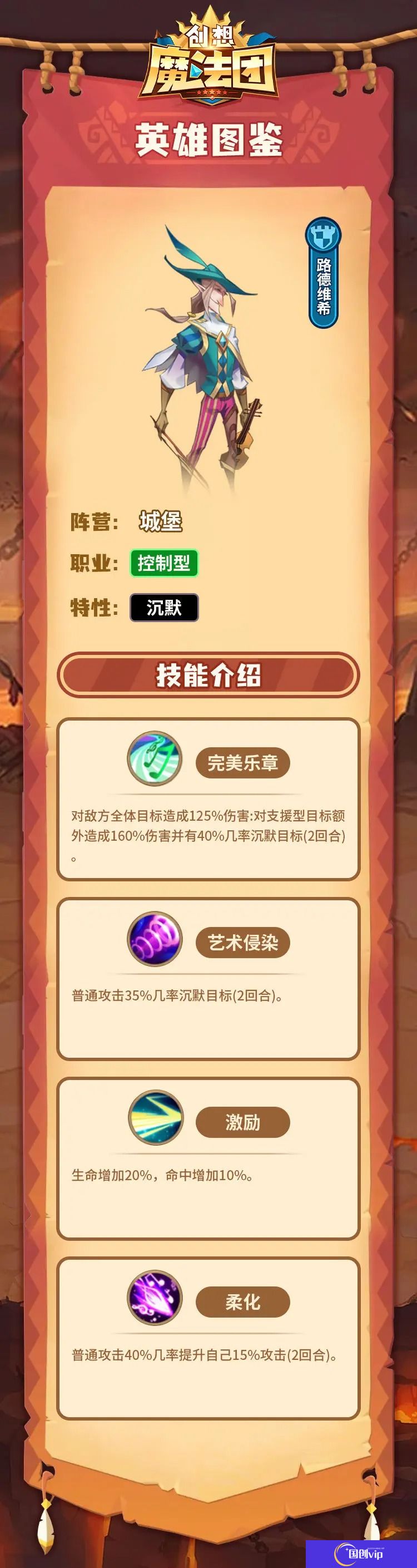 创想魔法团‌路德维希技能介绍-‌路德维希阵容搭配建议