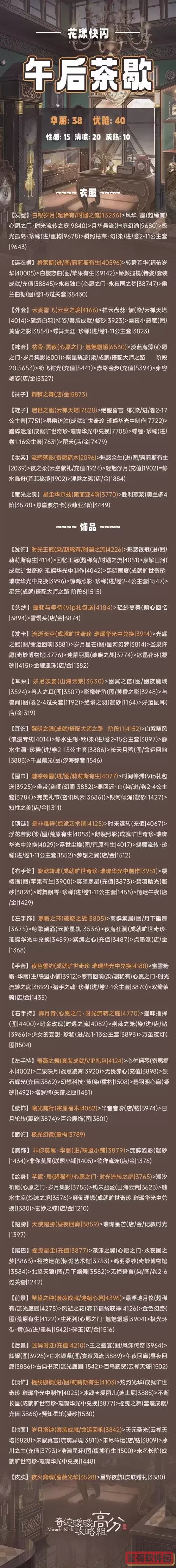 奇迹暖暖高分攻略大全图3