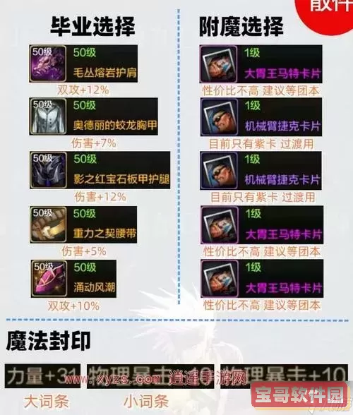 DNF剑魂105：史诗防具融合选择攻略与推荐