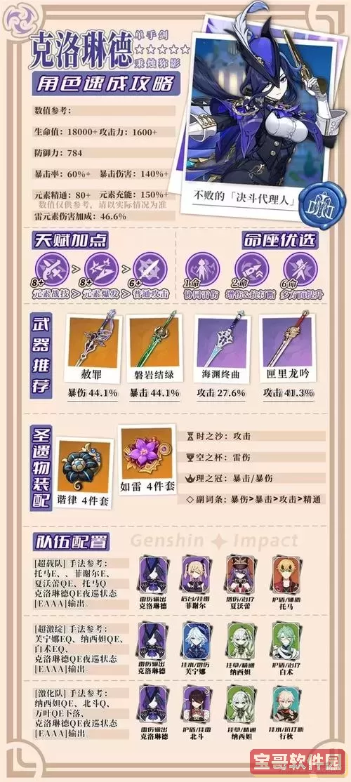 克洛琳德四星武器推荐与使用技巧